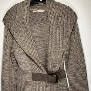 Soft Surroundings Women’s Chunky Knit Belted Sweater Size XS/SL